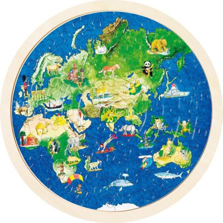 Puzzle dwustronne Mapa Świata – GOKI