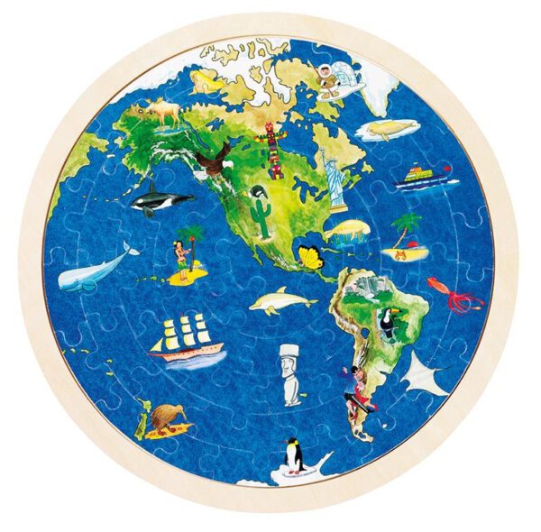 Puzzle dwustronne Mapa Świata – GOKI1