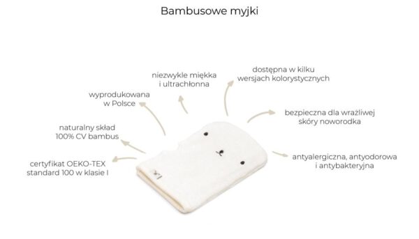 Bambusowa myjka beige - MY MEMI1