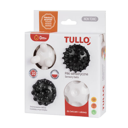 Piłki sensoryczne czarno-białe 4 szt. – Tullo